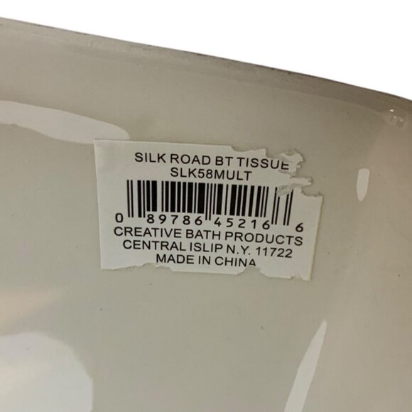 Creative Bath Products Silk Road Ceramic Tissue Box Cover Elephant Paisley - Picture 8 of 9